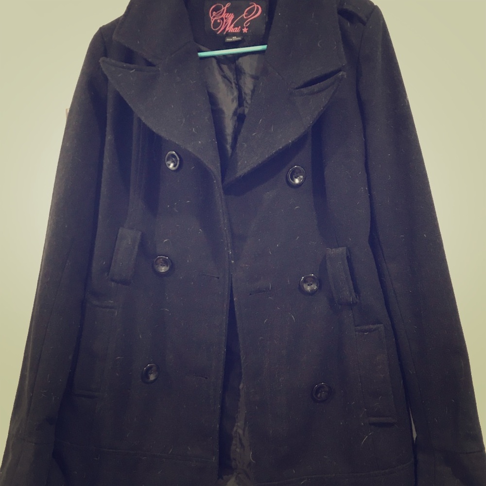 Women’s Black Peacoat